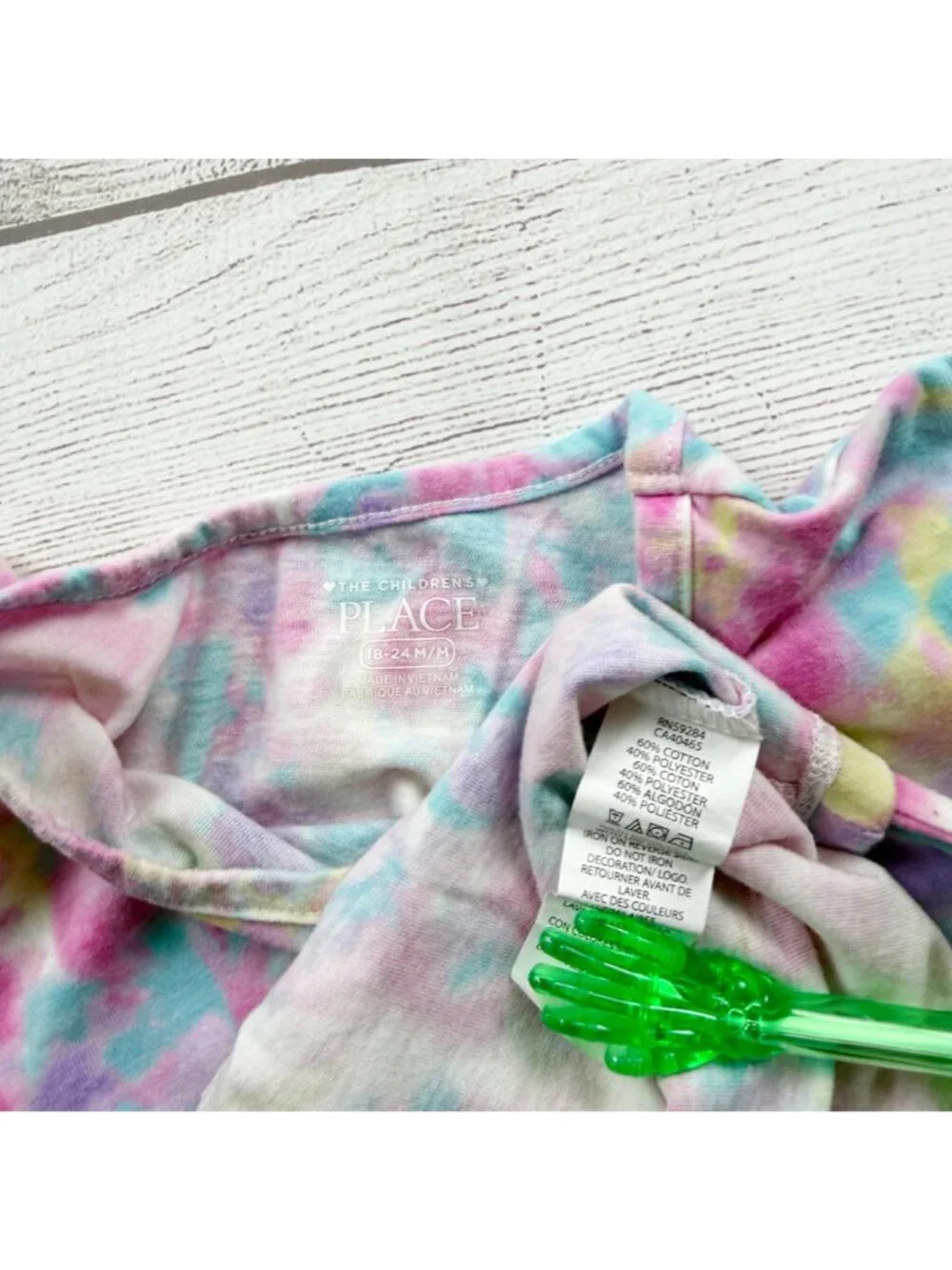 The Children’s Place Tie Dye Toddler Girl Long Sleeve Top 18-24 Months